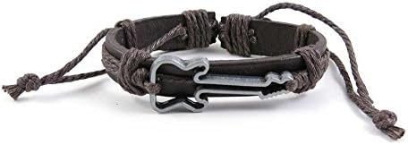 1 Piece Women's Men's Fashion Strand Bracelet Leather Handmade 1022 Hollow Guitar Braided Bangle