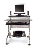 Computer Desk, Black Glass