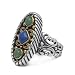 Carolyn Pollack Sterling Silver, Brass and Multi-Gemstone Desert Diva Ring