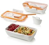 Orange / White Bento Box Lunchbox by Black & Blum