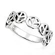 Sterling Silver Ring - Peace Sign - Size: 4-10