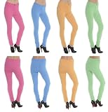 WOMENS LADIES COLOURED SUPER SKINNY JEGGINGS DENIM 8 10 12 14 IN 4 COLOURS