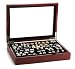 Mahogany Cufflinks Collectors Case - Classic Style Formal Wear - Cufflinks