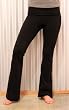 Hard Tail Foldover Bootcut Yoga Pants with Hard Tail Logo