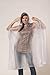 Clear Emergency Rain Poncho Coat Rainwear w/ Hood & Sleeve