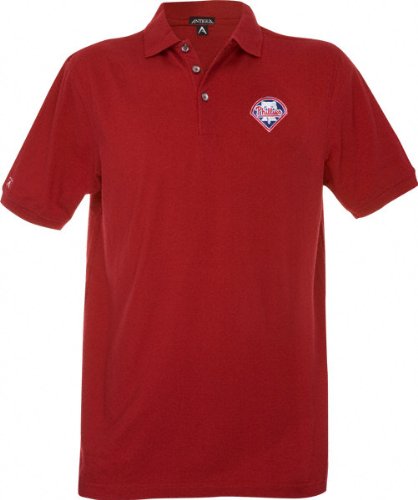 Philadelphia Phillies Red Classic Pique Stainguard Polo Shirt