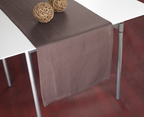 Sirkeci M00000451458671 Tischl&auml;ufer Leinen 45 x 145 cm, braun Preisvergleich