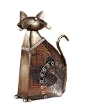 Deco Breeze DBF0358 Decorative Figurine 20-Watt Metal Fan, Cat