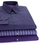 Alfani RED Fitted Purple Fashion Dress Shirts