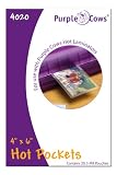 Purple Cows Hot Pockets Hot Laminating Pouches, 4x6 Inches, 20 Pouches per Pack, Clear (4020)