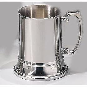 STAINLESS STEEL TANKARD - 16 OUNCE STAINLESS STEEL DOUBLE WALL TANKARD