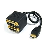 Splitter Cable HDMI to 2x DVI-D Gold Plated