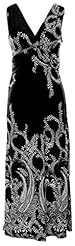 Paisley Spring Summer Fall Elasticized Empire   Waistline Sleeveless Evening Dress/Maxi Dress 