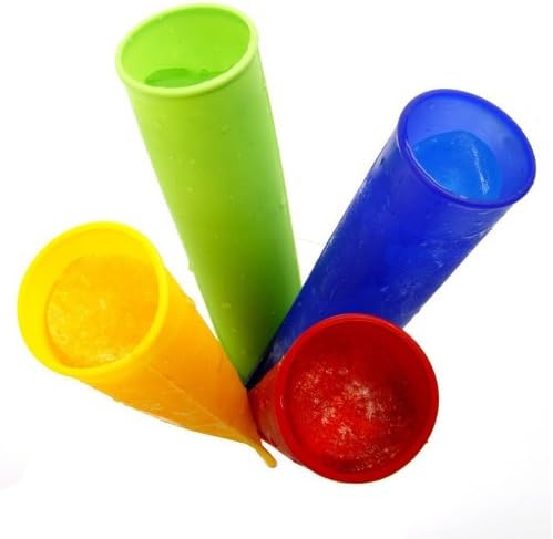 Suziku(TM)4-Piece Silicone Ice Pop Maker Set