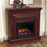 Amherst Straight Mantel Electric Fireplace, Cherry, CHERRY STRAIGHT