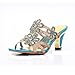 Carol Shoes New Summer Rhinestone Womens High Heel Open Toe Sandal Slippers