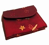 In Handbag Heaven Beautiful & Unusual Satin, Embroidered Credit Card Holder, Business Card Holder or Wallet -- Vintage Pink - Free P&P