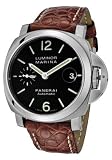 Men's Luminor Marina Automatic Mechanical Black Dial Brown Alligator