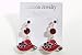Red Hat Lady Society / Earrings / Cloisonne