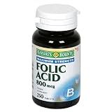 Nature's Bounty Folic Acid, 800 mcg, 250 Tablets (Pack of 6)