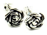 Monili E1-166 Silver Rose Earrings