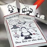 SHEEPWORLD Bettwaesche OHNE DICH IST ALLES DOOF