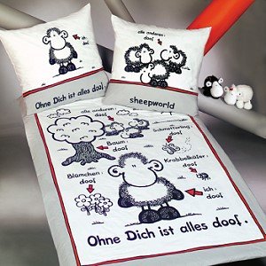 SHEEPWORLD Bettwäsche OHNE DICH IST ALLES DOOF