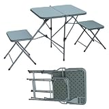 Portable 2 Person Picnic Camping Table and Chair Set WHITE by Palm Springs