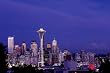 A Dusk View of the Seattle Skyline - Majestic 16x20 Photographic Print By Carol M. Highsmith