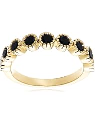 10k Gold 9-Stone Black Diamond Ring (3/4 cttw)