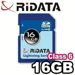 RiData 16GB Class 6 SDHC Card for Canon, Nikon