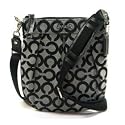 Coach Signature Parker Swingpack Messenger Bag Purse 42531 Black White