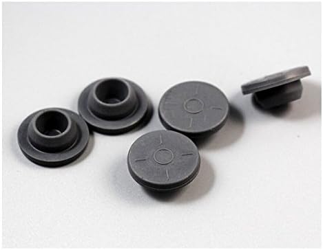 XMJ 100Pcs 20mm Gray Elastomer Rubber Stoppers Chlorobutyl Rubber Stoppers for Vials And Serum Bottles