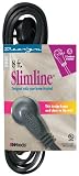 SlimLine 2243 Flat Plug 8-Foot Extension Cord, 3-Wire, Black