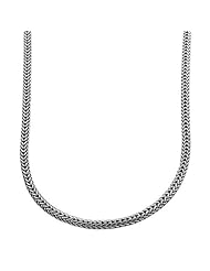 Oxidized Sterling Silver 4-mm Round Wheat Bali Chain
