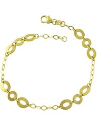 14 Karat Yellow Gold Oval Rondo Bracelet (7 Inch)