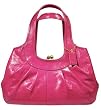 Coach Patent Ergo Pleated Frame Satchel Bag 12520 Pink