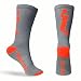 Basketball Socks Half Cushioned Crew Socks - Gray/Orange (One Size Fits All)