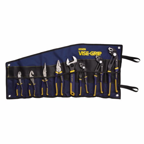 Irwin Hanson Vise Grip VIS2078712 8 Piece GrooveLock ProPliers Kit Bag Set