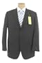 BCBG Attitude Mens Single Breasted 2 Button Charcoal Gray Pinstripe Wool Suit - Size 42R