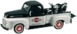 Black and White 1948 Ford F-1 Pickup with 1948 Harley-Davidson FL Panhead Motorcycle