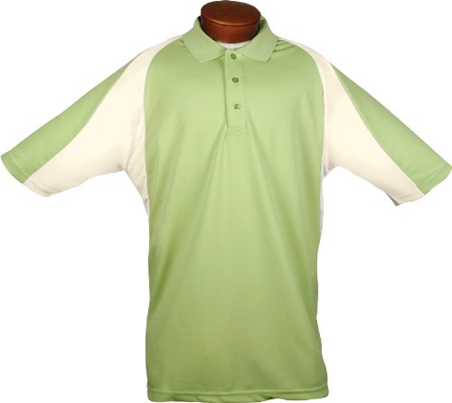 Heritage Cross Mens Luxury Two Tone Polo Shirt (XL, Daquiri)