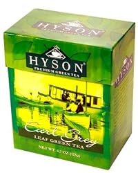 "EARL GREY" (Green Tea) "HYSON", Loose Packaging in Flip Top Cartons 125g. Ceylon
