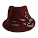 41sP7BBlKGL. AA75  BURGUNDY CONTRAST STITCH WOOL BIG BOW FELT FEDORA