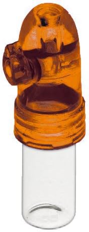 Snuff Bullet Acrylic with Glass Vial - Orange