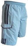 Adidas Mens Cargo Style Swim or Leisure Shorts Pale Blue