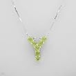 Necklace With 2.10ctw Genuine Peridots Made in 925 Sterling silver Length 16in