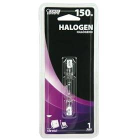 Feit Electric BPQ150T3 CL S 150-Watt T3 Double-Ended Linear Halogen Bulb with RSC Base,... by Feit Electric