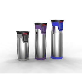 Contigo Aria 470ml Autoseal Stainless Steel Travel Mug Purple 0645 LeakProof Cup