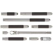Starrett 823BZ Tubular Vernier Inside Micrometer Set, 1.5-12" Range, 0.001" Graduation, +/-0.0001" Accuracy